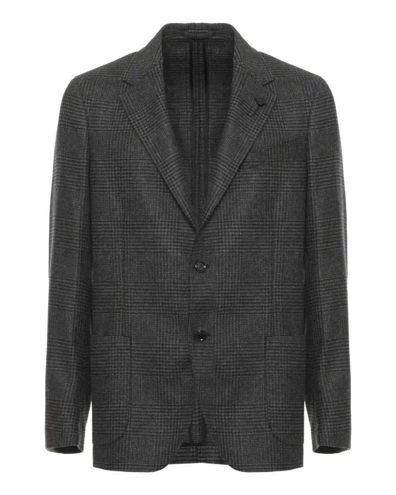 LARDINI houndstooth check-pattern blazer - Grau Grau
