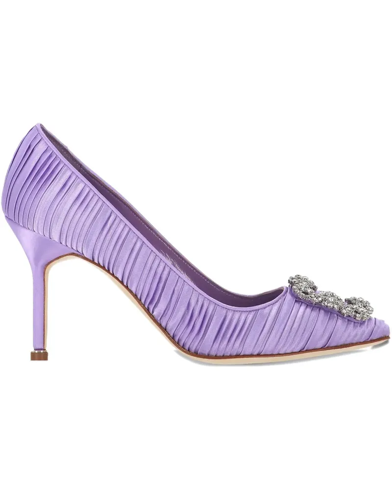 Manolo Blahnik crystal-embellished pumps - Violett Violett