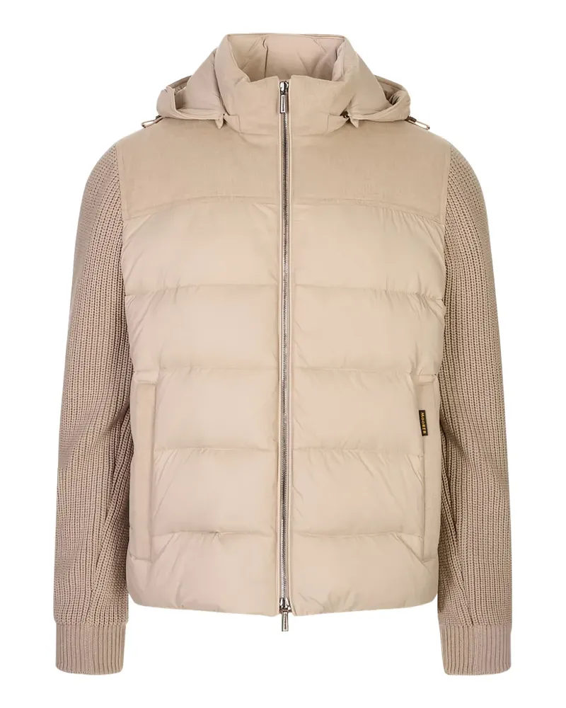 MOORER hooded padded jacket - Nude Nude