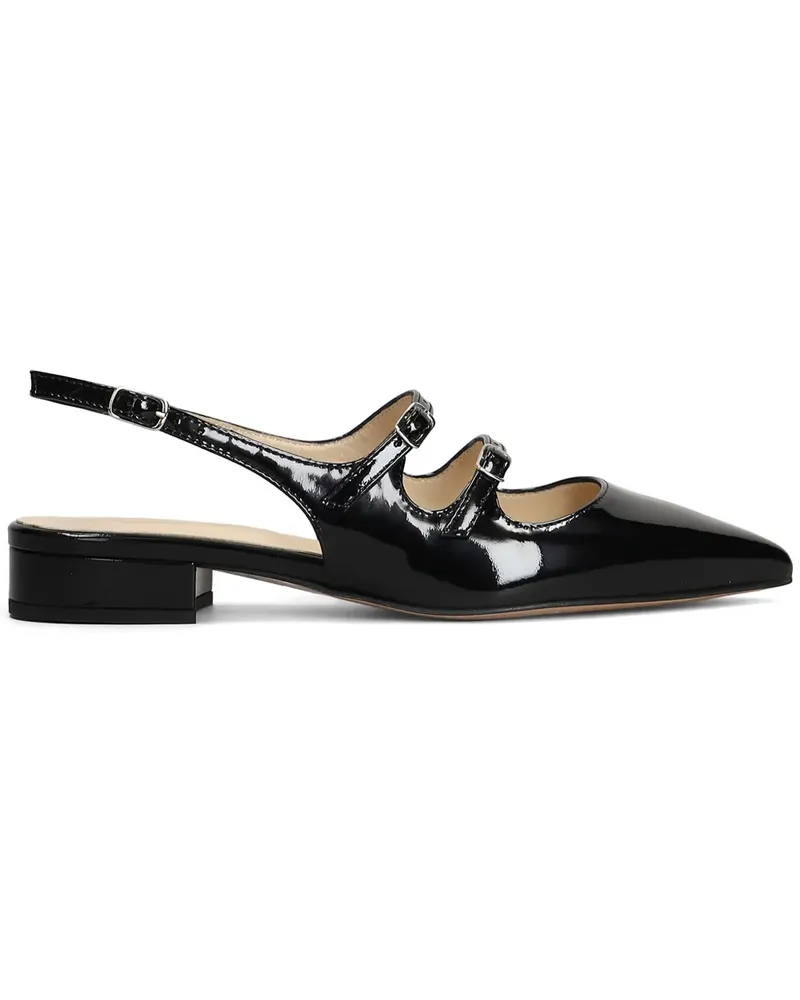 Anna F. Ballerinas in Lackoptik - Schwarz Schwarz