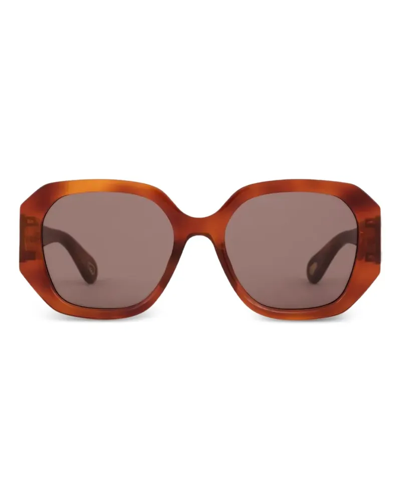 Chloé geometric-frame sunglasses - Braun Braun