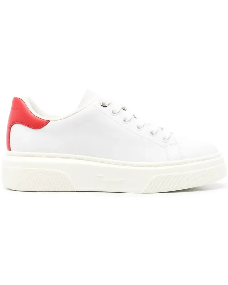 Ferragamo Sneakers aus Leder - Weiß Weiß