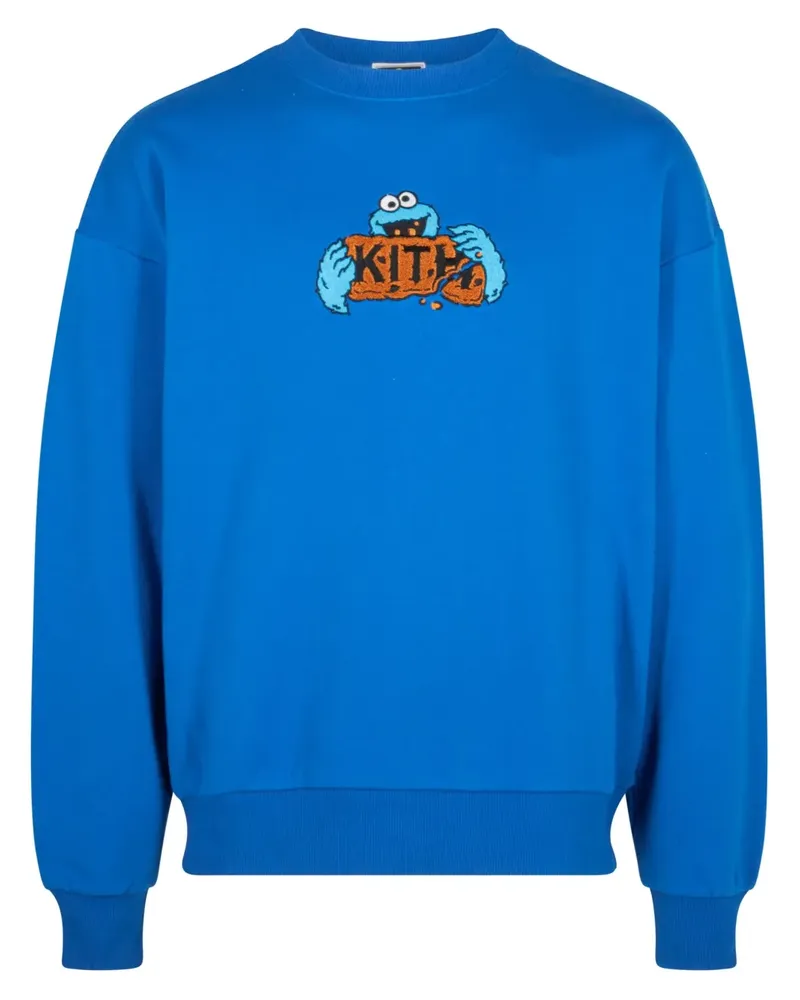 KITH Sesame Street Cookie Monster Nelson "Voyage" Sweatshirt - Blau Blau