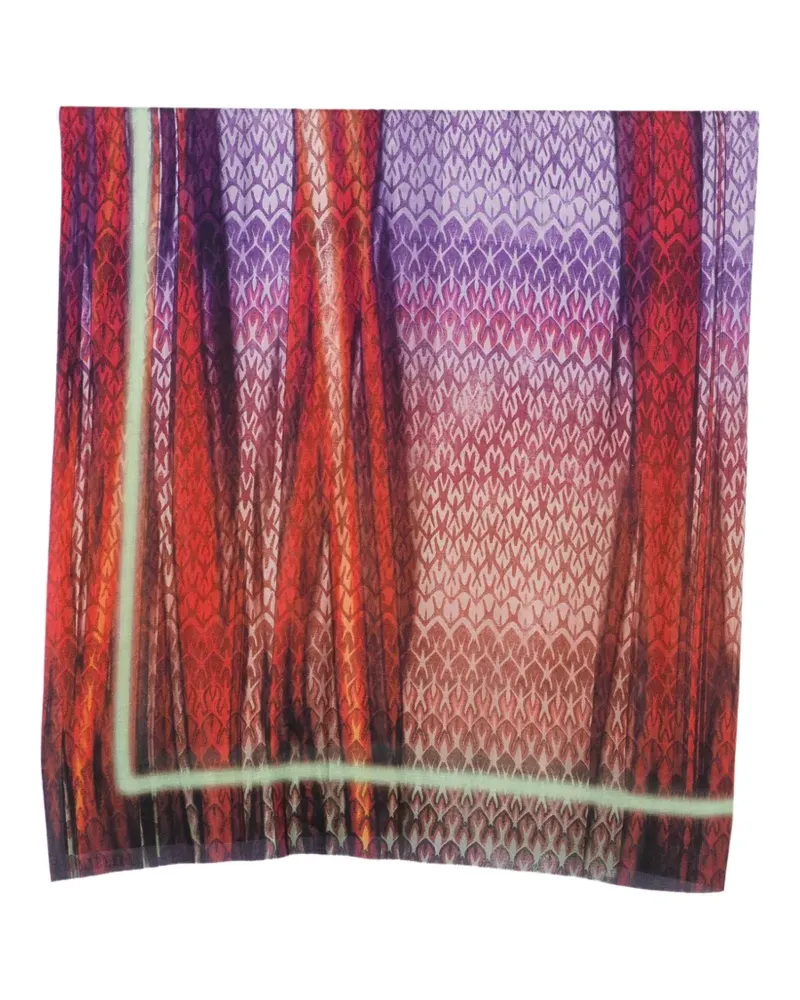 Missoni zigzag-print frayed scarf - Violett Violett