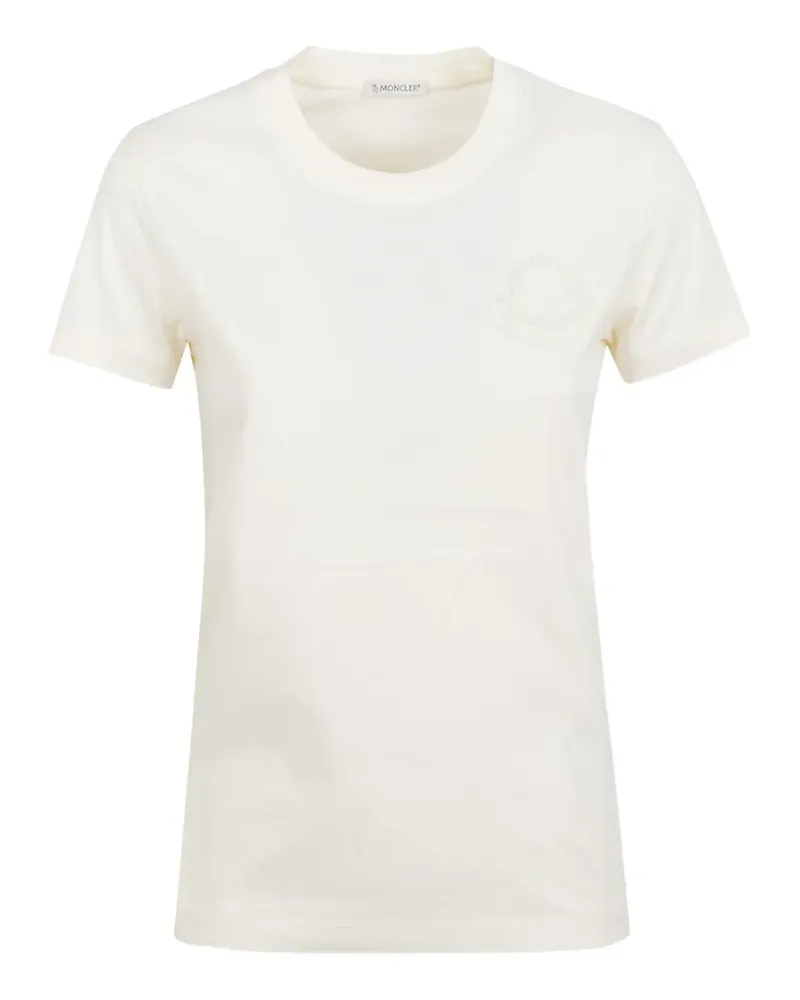 Moncler logo-patch T-shirt - Nude Nude
