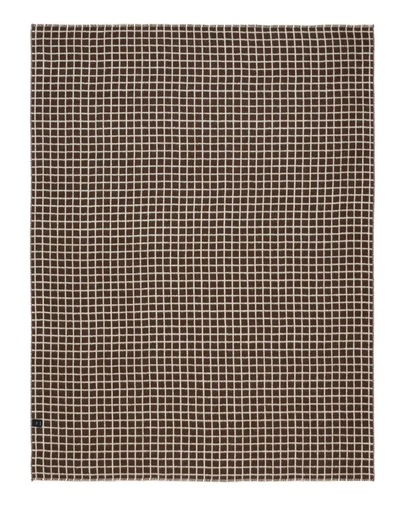 BLACKSAW Decke mit Gittermuster (200cm x 150cm) - Braun Braun