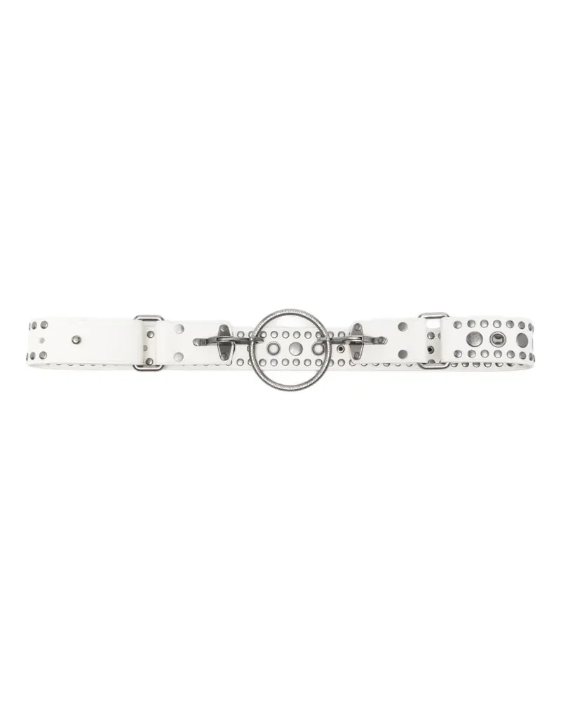 Martine Rose studded O-ring belt - Weiß Weiß