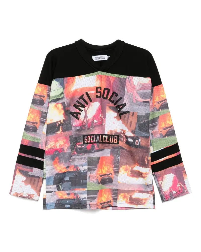 Anti Social Social Club Burnout Hockey-Trikot - Schwarz Schwarz