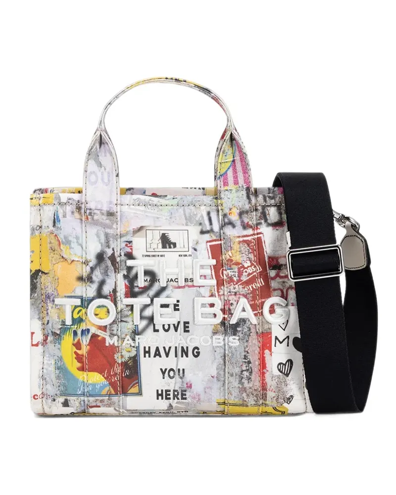 Marc Jacobs Kleiner The Pop Americana Canvas-Tote Bag - Weiß Weiß