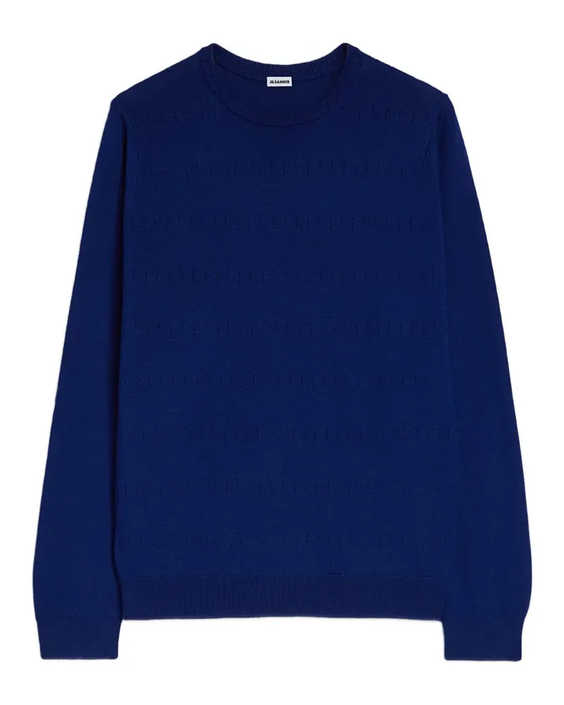 Jil Sander pointelle wool sweater - Blau Blau
