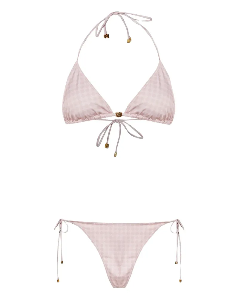 Amiri Bikini mit Monogramm-Print - Rosa Rosa