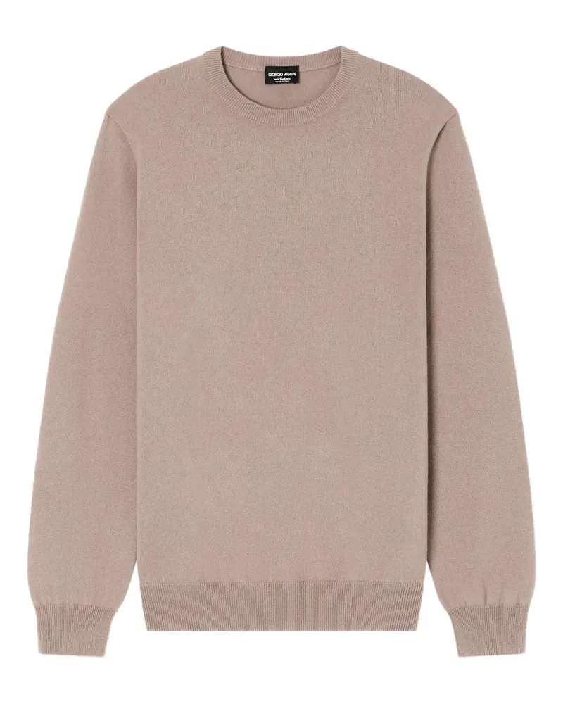 Giorgio Armani crew-neck jumper - Nude Nude