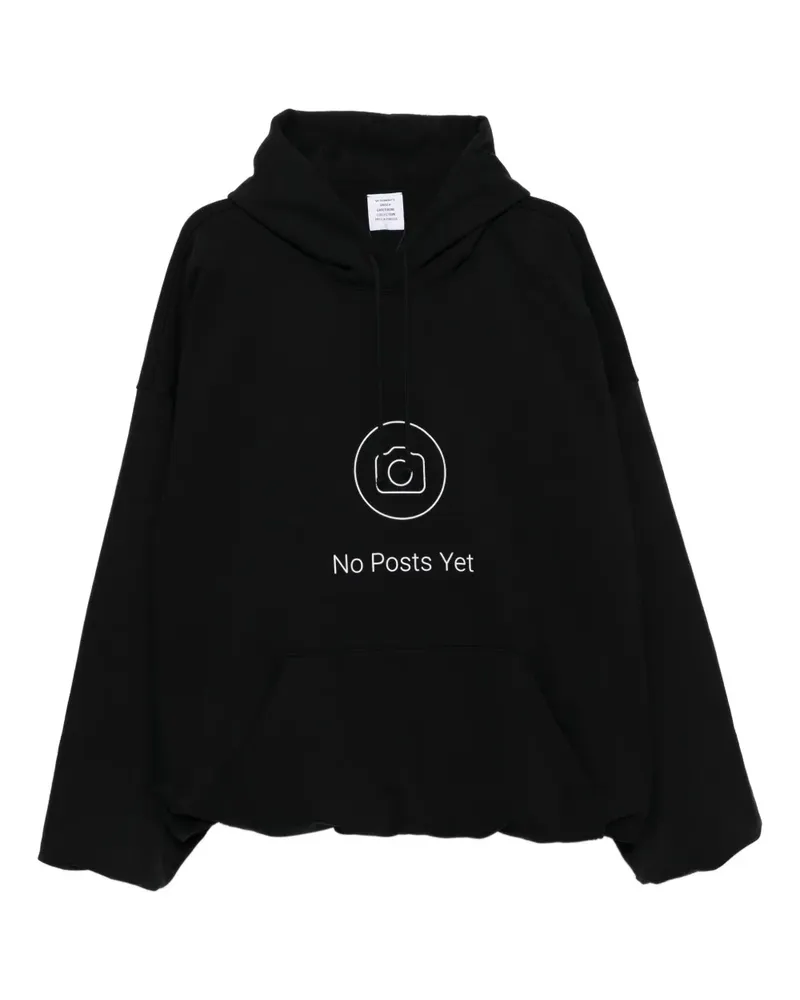 VETEMENTS Hoodie mit grafischem Print - Schwarz Schwarz