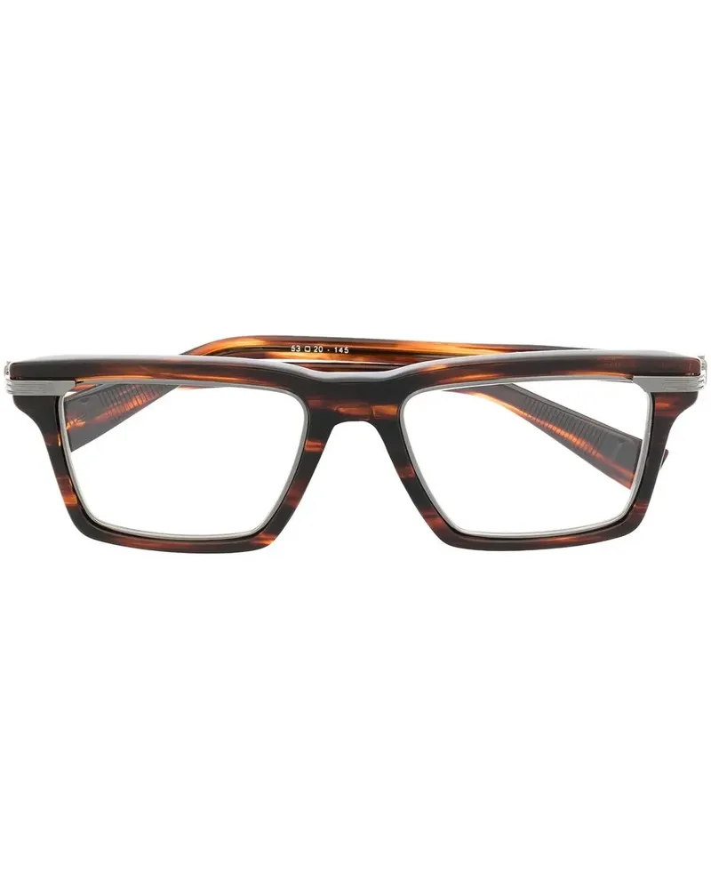 Balmain Brille mit eckigem Gestell - Braun Braun