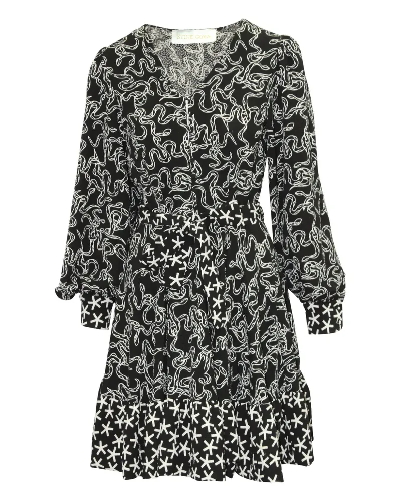 Stine Goya snake-star print dress - Schwarz Schwarz