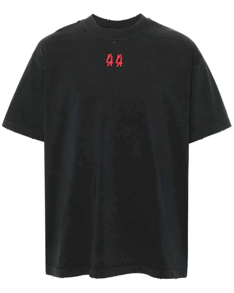 44 LABEL GROUP Vintage Leid T-Shirt - Schwarz Schwarz