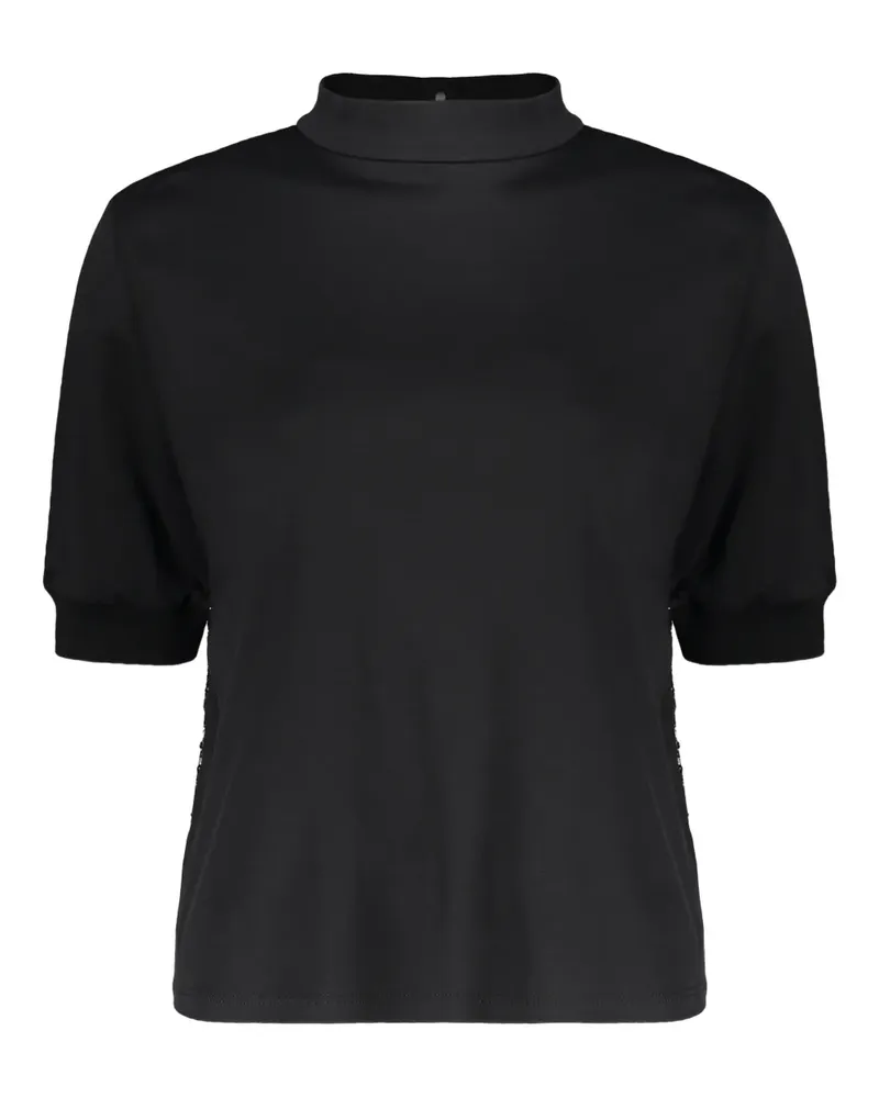 Herno Bluse mit Paillettenkragen - Schwarz Schwarz