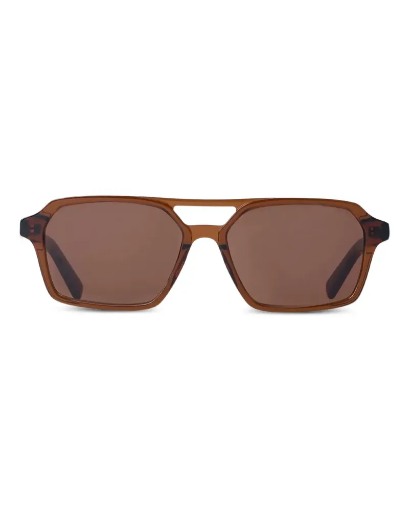 RETROSUPERFUTURE geometric-frame sleek-lens sunglasses - Braun Braun
