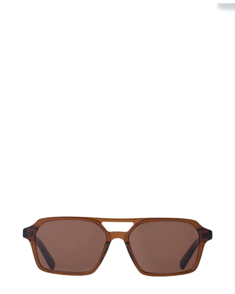 RETROSUPERFUTURE geometric-frame sleek-lens sunglasses - Braun Braun