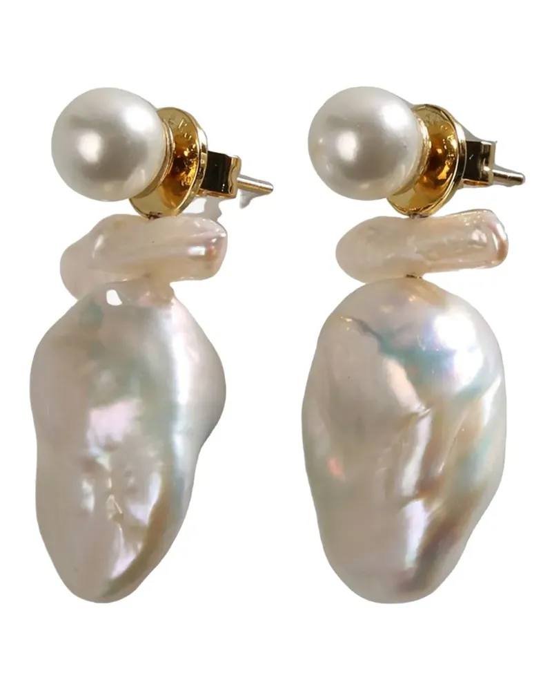 Simone Rocha freshwater pearl earrings Gold