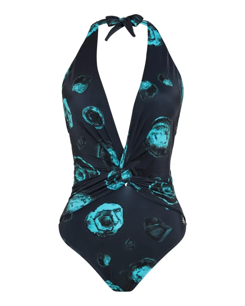 BRIGITTE Aline V-neck knot swimsuit - Blau Blau