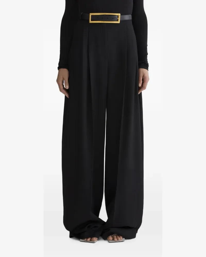 Thierry Mugler Hose mit hohem Bund - Schwarz Schwarz