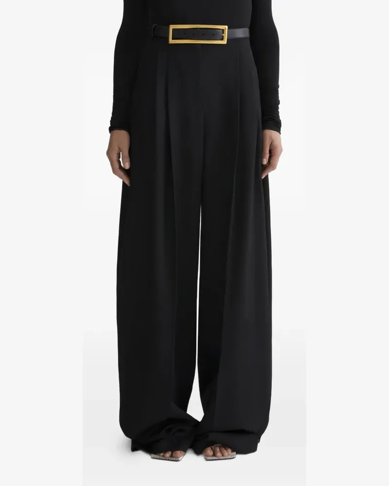 Thierry Mugler Hose mit hohem Bund - Schwarz Schwarz