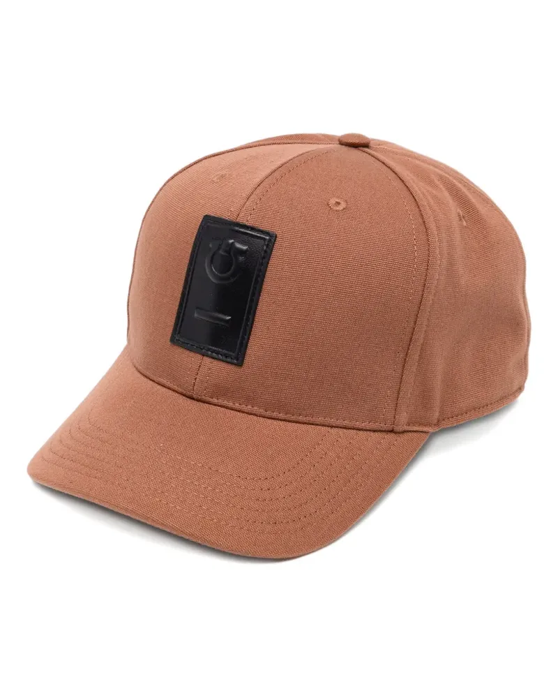 Ferragamo logo-embroidery cap - Braun Braun