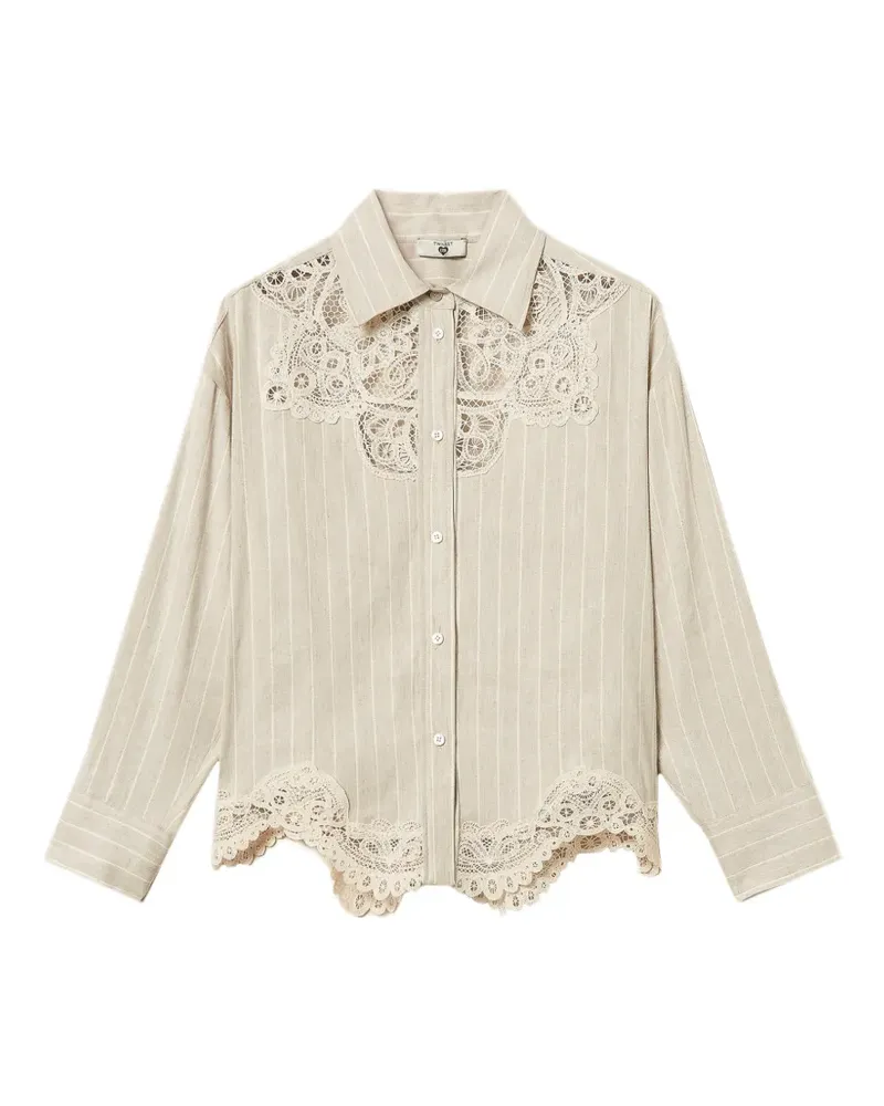 Twin-Set Gestreiftes Hemd - Nude Nude