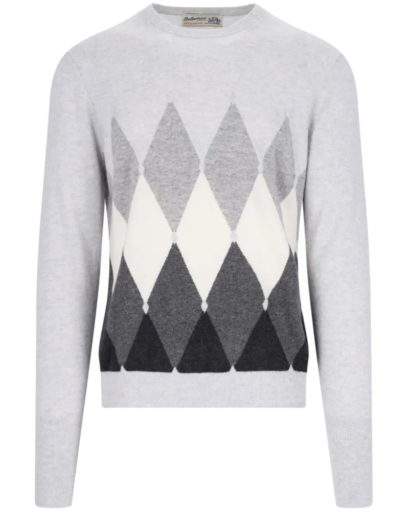 Ballantyne Pullover mit Argyle-Intarsie - Grau Grau