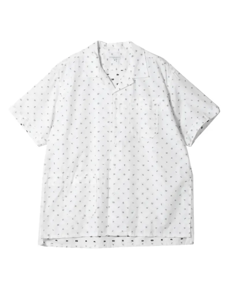 Engineered Garments pocket printed camp shirt - Weiß Weiß