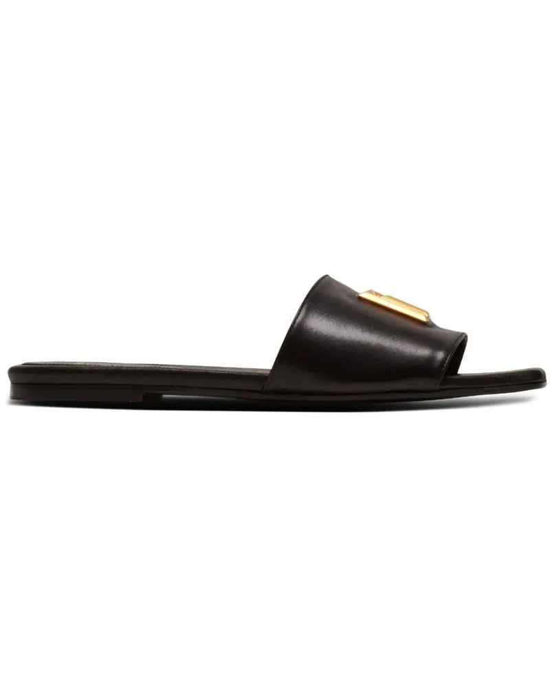 Balmain Dafne Mules aus Leder - Schwarz Schwarz