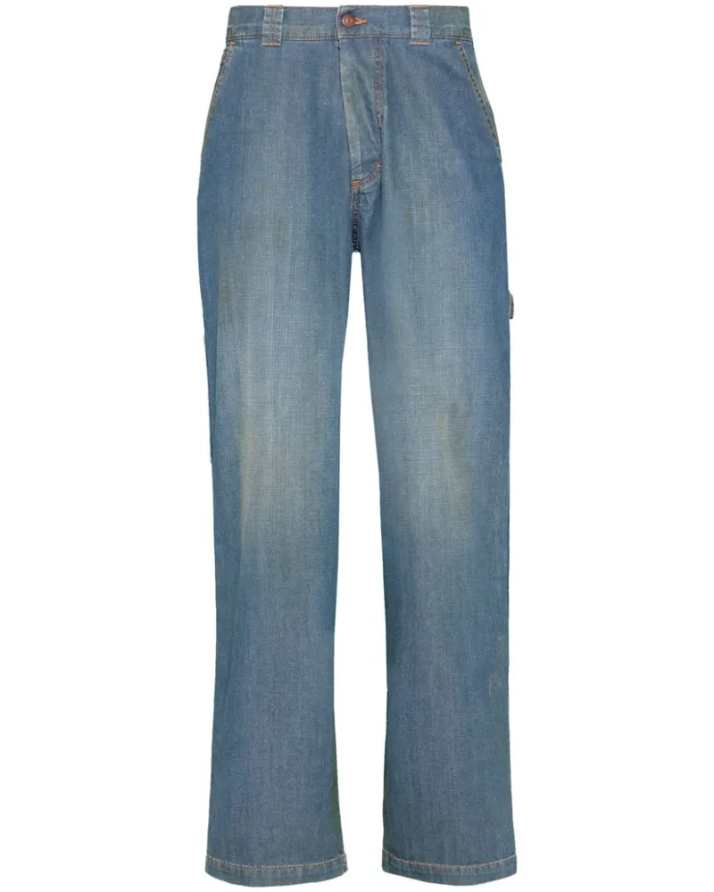 Maison Margiela Americana Jeans mit weitem Bein - Blau Blau