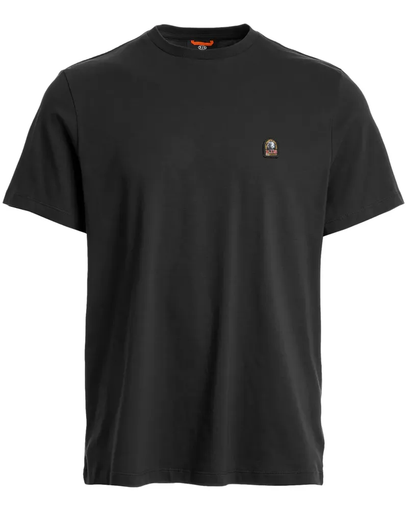 Parajumpers T-Shirt mit Logo-Patch - Schwarz Schwarz
