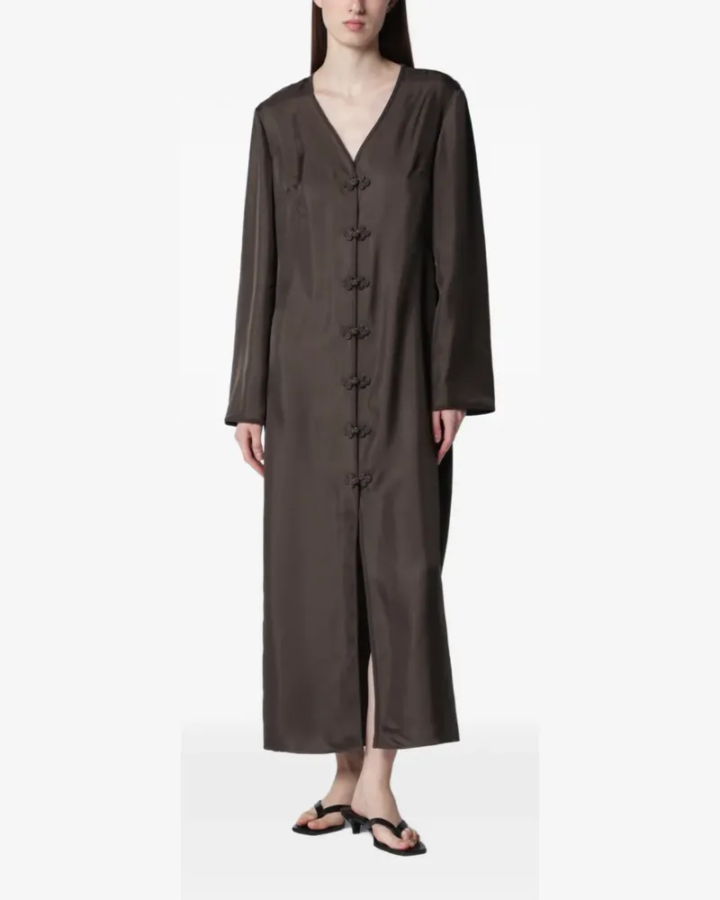 Róhe mandarin-closure silk dress - Braun Braun