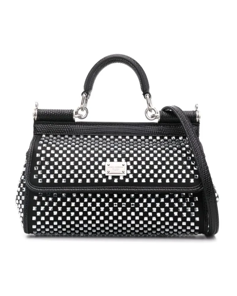 Dolce & Gabbana Kleine Sicily Handtasche - Schwarz Schwarz
