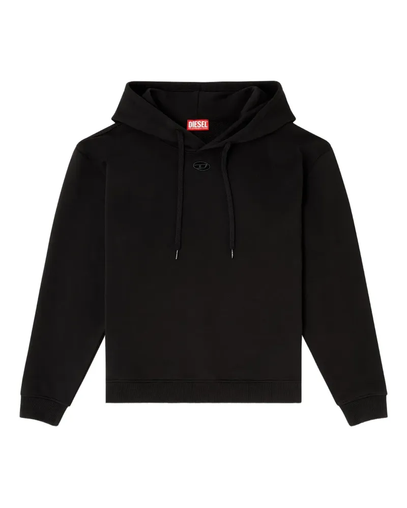 Diesel F-Normy logo-embroidery hoodie - Schwarz Schwarz