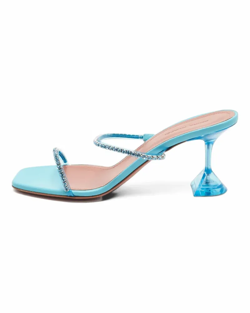 Amina Muaddi Gilda Sandalen mit Kristallen - Weiß Weiß