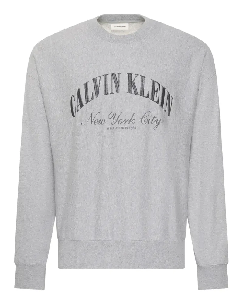 Calvin Klein logo-embroidery sweatshirt - Grau Grau
