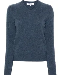 Comme des Garçons Pullover mit Herz-Logo Blau