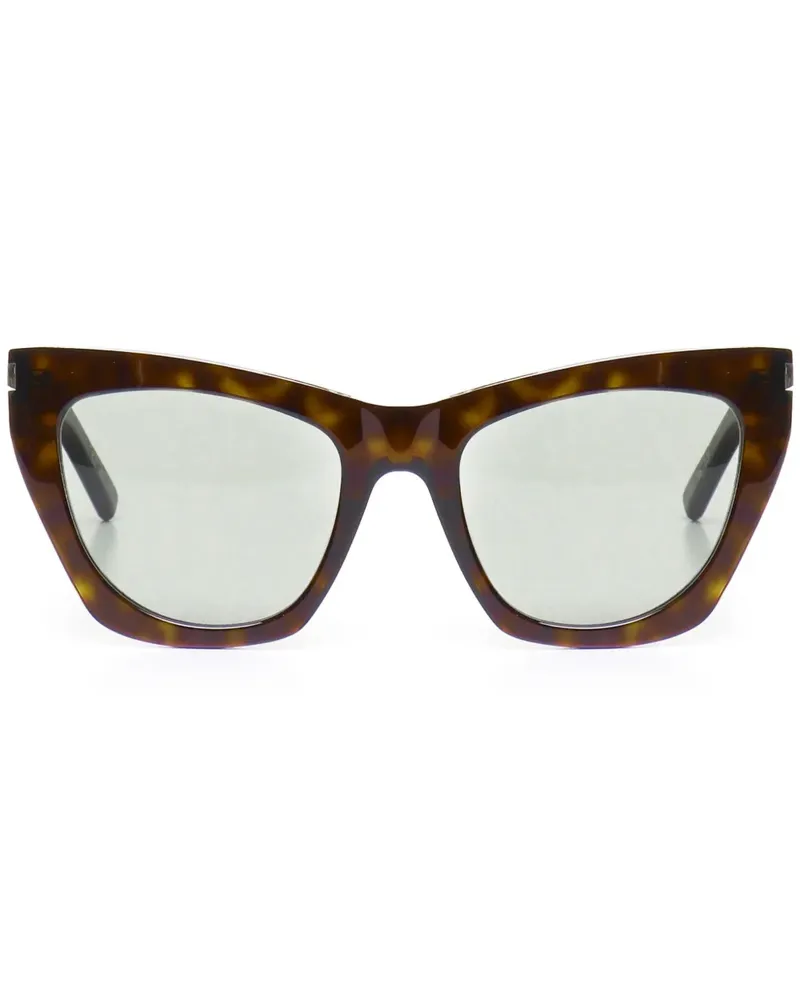 Saint Laurent Sonnenbrille mit Cat-Eye-Gestell - Braun Braun