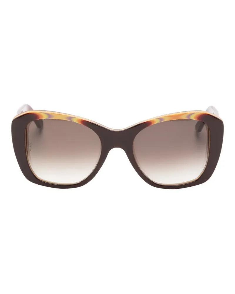 Cartier Cat-Eye-Sonnenbrille mit CC-Motiv - Braun Braun