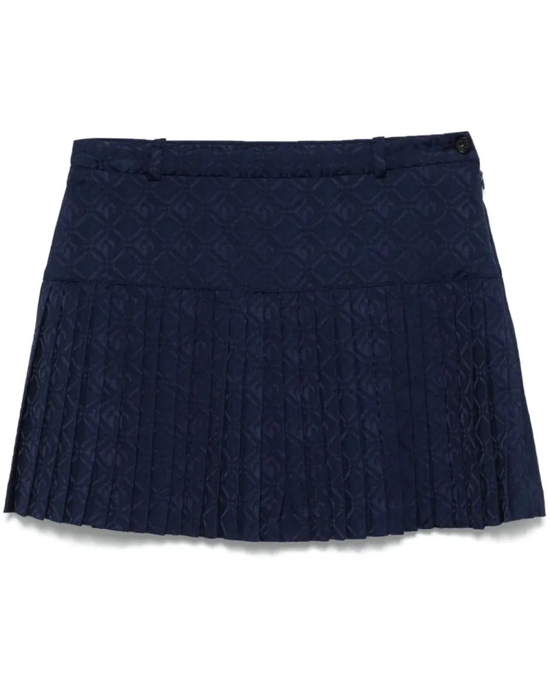 Marine Serre Falten-Minirock aus Moon Diamond-Jacquard - Blau Blau