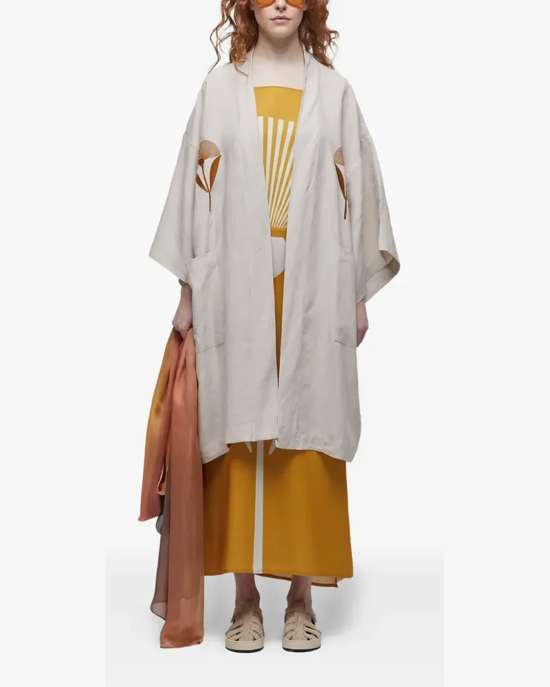 Osklen Besticktes Kaftankleid aus Leinen - Weiß Weiß