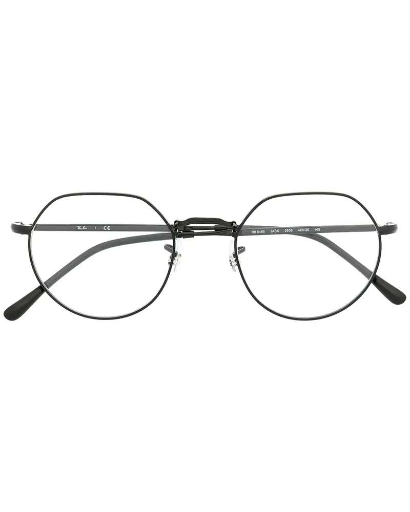 Ray Ban Brille mit rundem Gestell - Schwarz Schwarz