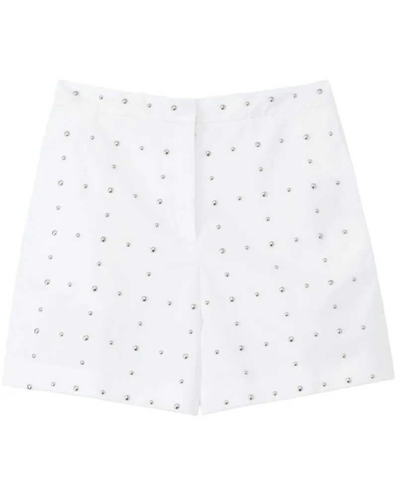 Fabiana Filippi Klassische Shorts mit Nietendetail - Weiß Weiß