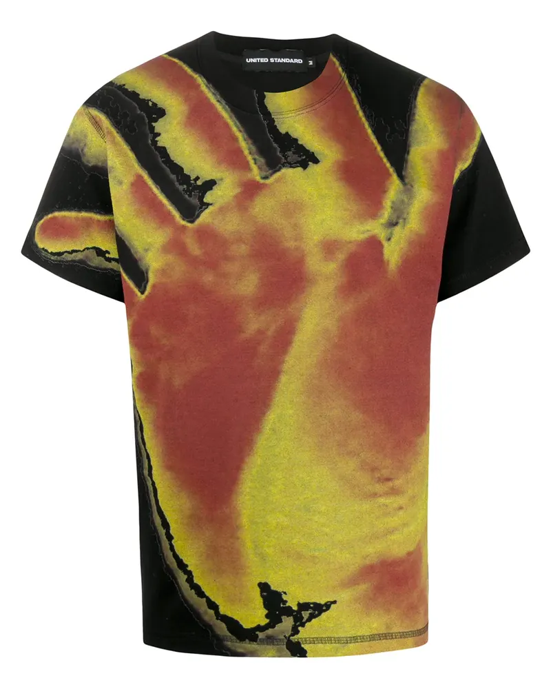 united standard T-Shirt mit Hand-Print - Schwarz Schwarz