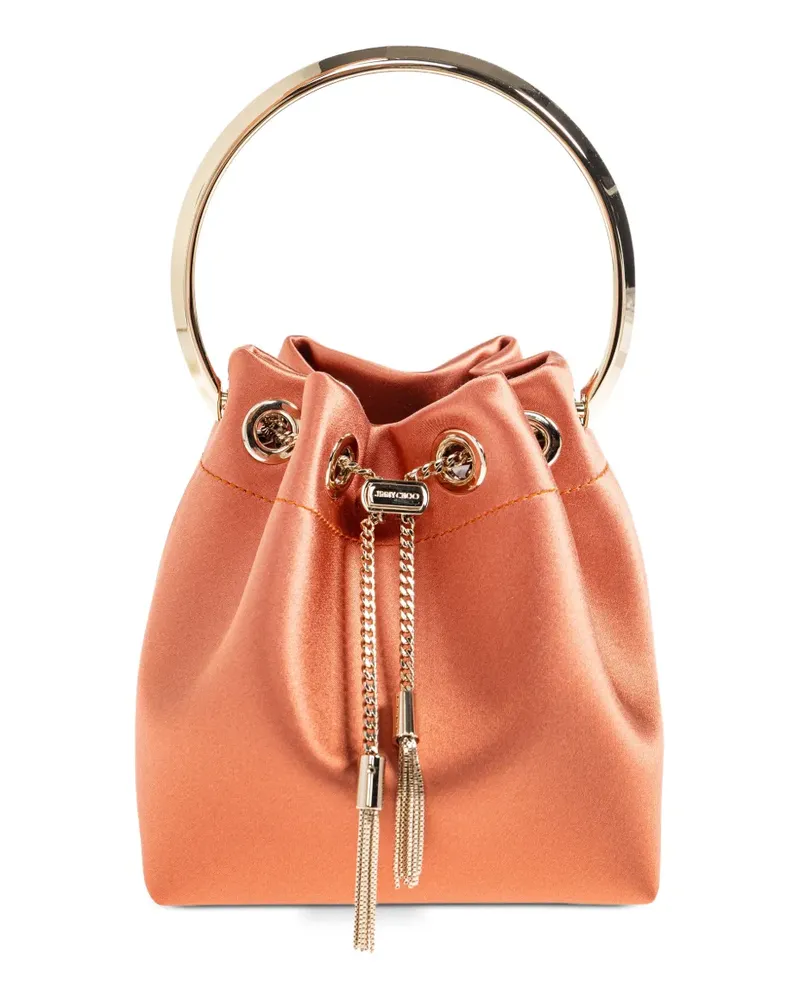 Jimmy Choo Bon Bon bracelet-handle bucket bag - Orange Orange