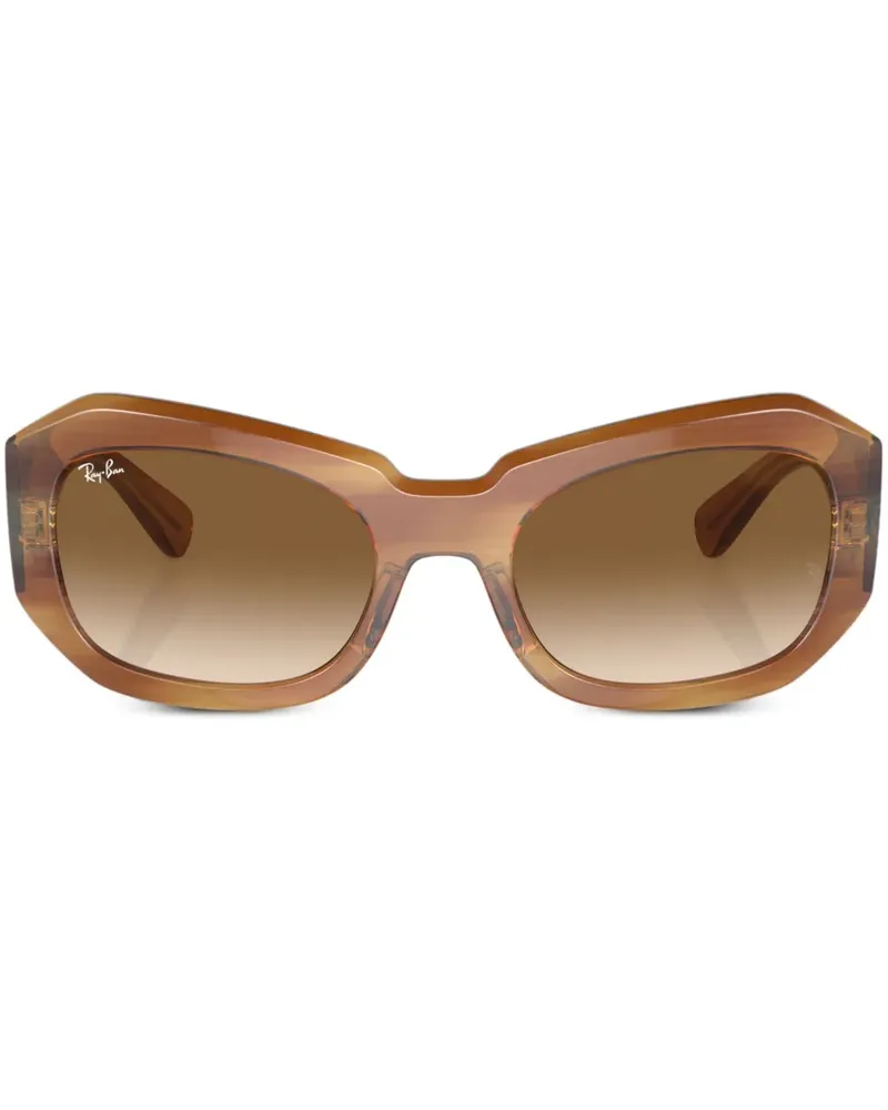 Ray Ban Beate Sonnenbrille mit geometrischem Gestell - Braun Braun