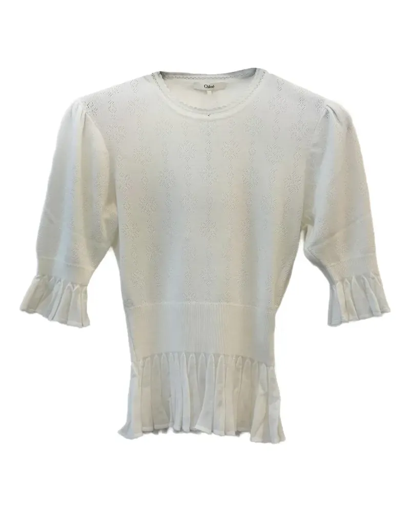 Chloé ruffled T-shirt - Weiß Weiß